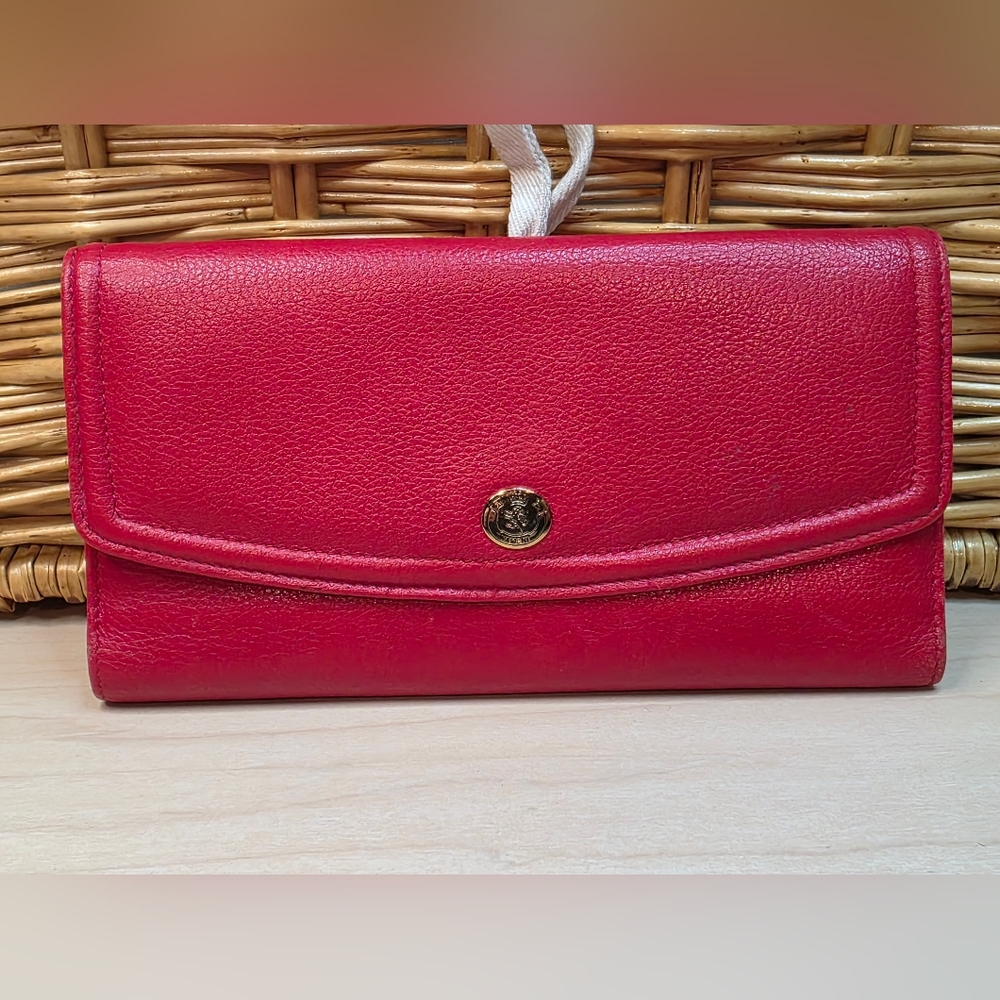 Yamani Fold Out/Long Red Vintage Wallet